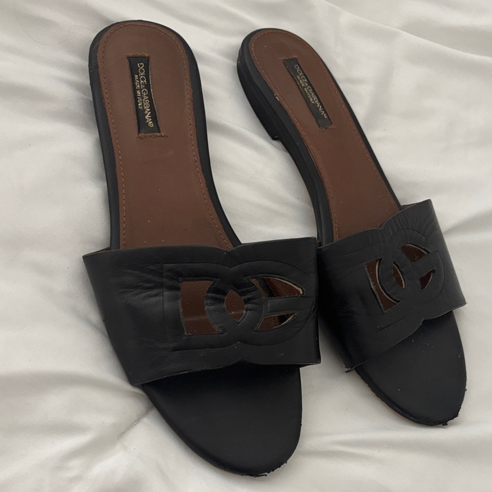Dolce & Gabbana Black Women's Slide Sandals - Picture 2 of 6
